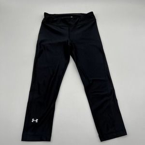 Under Armour Pants Womens Small Black Capri Compression Running Leggings Ladies